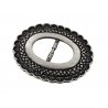 Passant de ceinture ovale argent vieilli Cuir en Stock