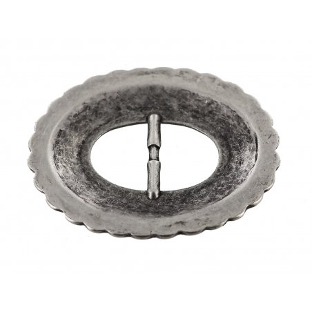 Passant de ceinture ovale argent vieilli Cuirenstock