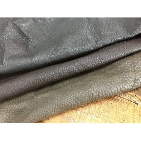 Chutes de cuir vache marron glacé - souple et au kilo - Cuirenstock