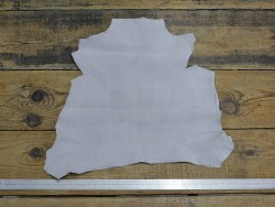 Peau de cuir de chèvre velours gris clair- Cuir en Stock