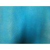 Morceau de cuir de vache - BLEU PAON - Cuir en Stock