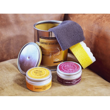 Kit coffret entretien du cuir Trimadel - Idée cadeau - Cuir en Stock