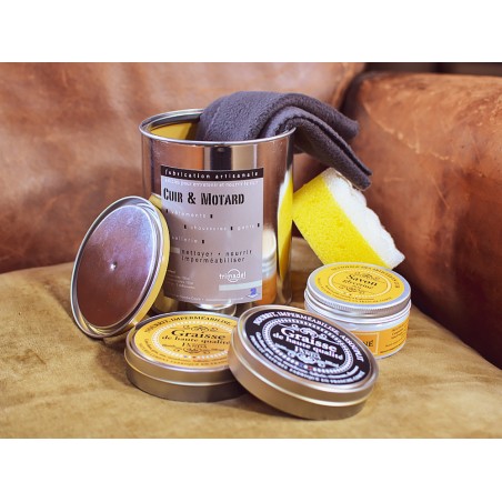 Kit coffret Trimadel spécial motard et militaire - Entretien du cuir - Cuirenstock