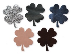 Lot surprise morceaux de cuir forme trèfle 4 feuilles - Cuir en Stock
