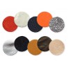 Lot surprise morceaux de cuir rond 6 cm - Cuir en Stock