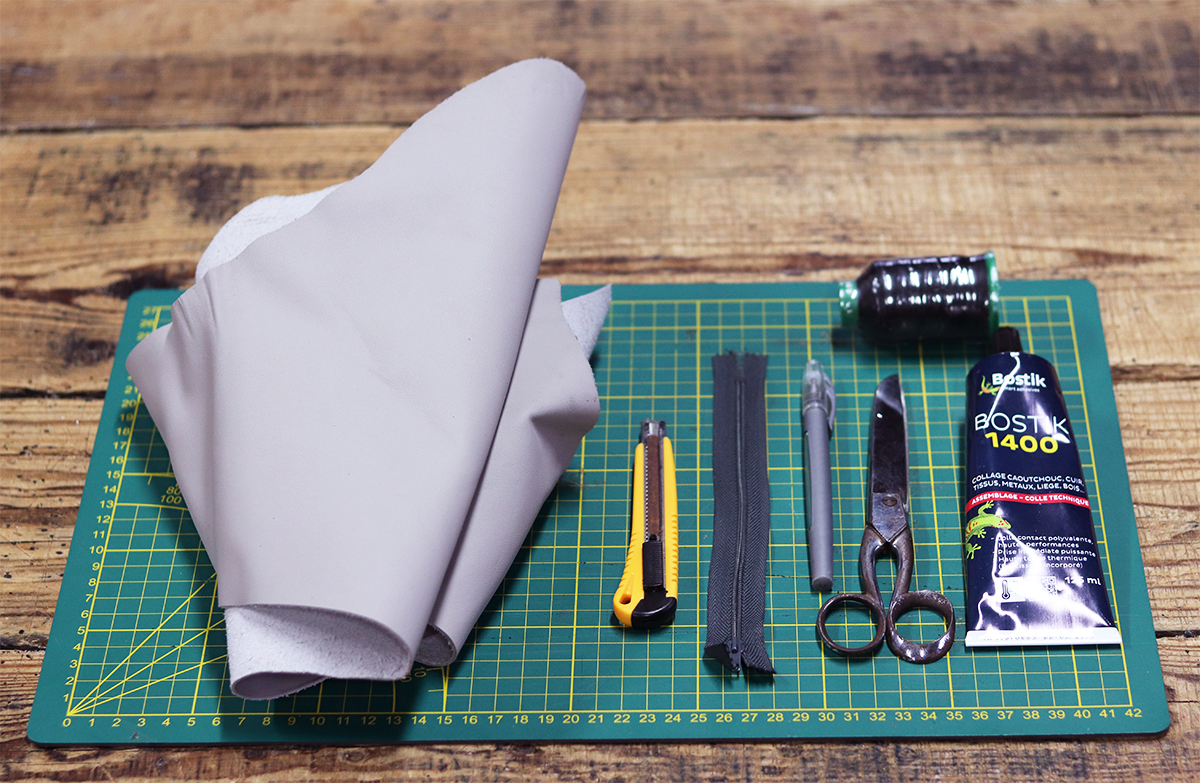 tuto diy trousse en cuir materiel Cuir en Stock