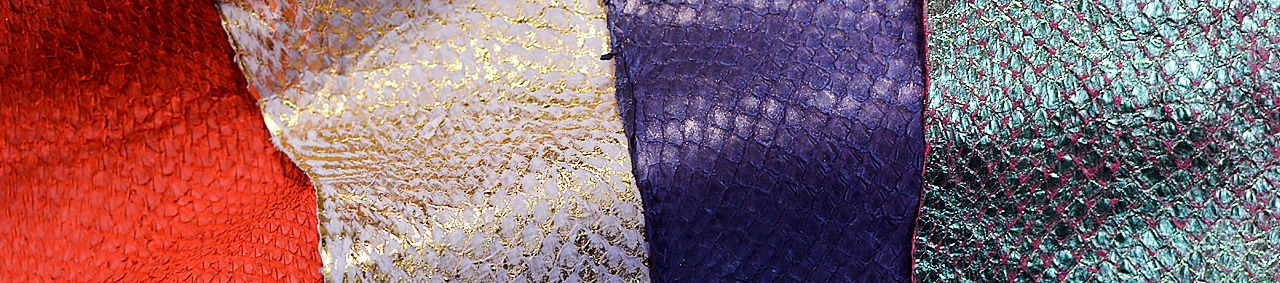 Cuir de poisson peau Saumon - Cuir Marin - Cuir en Stock
