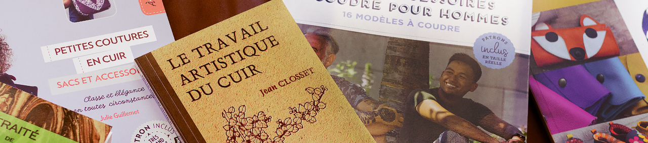 Livres spécialisés travail du cuir et maroquinerie - Tuto couture - Cuir en Stock