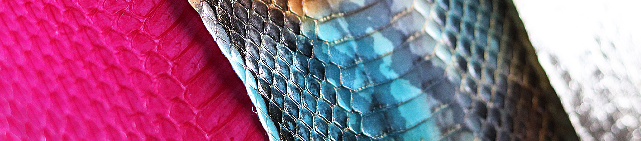 Cuir exotique - Peau de serpent Cobra Python Karung - Cuir en Stock
