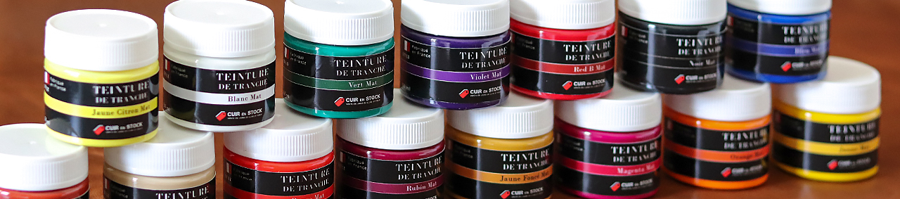 Teinture de tranche et finitions cuir - Cuir en Stock