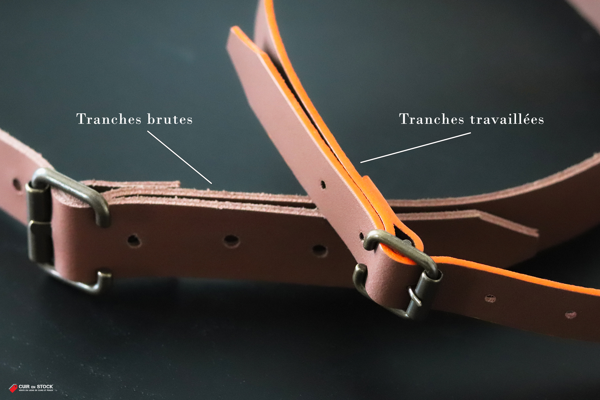 Tutoriel - Travail teinture et finitions des tranches du cuir - Cuir en Stock