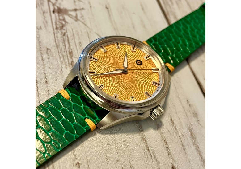 Bracelet de montre en cuir de queue de castor vert anglais – Création  Ankartcreations
